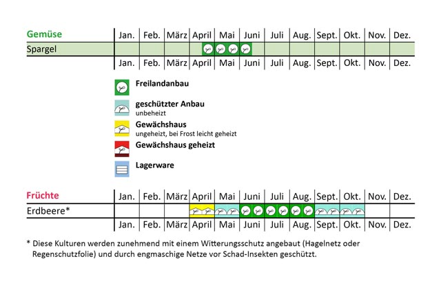 Saison von Erdbeeren und Spargeln in der Schweiz. Foto: zVg