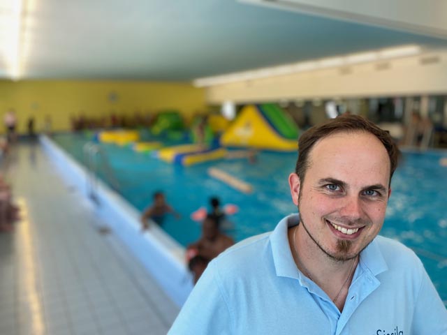 Bademeister Daniel Zur Mühlen sorgte für die Infrastruktur. Foto: zVg